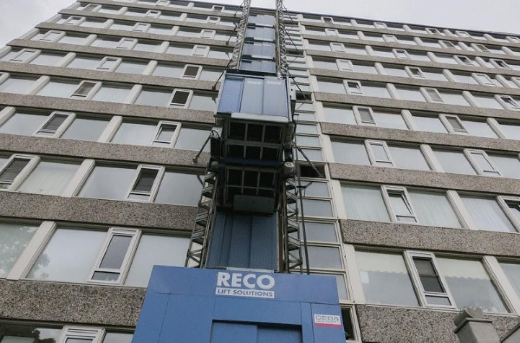 Flatrenovatie in Utrecht werd een succes met GEDA ‘3-in-1' P18S-personenliften van RECO