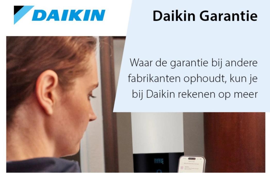 Daikin breidt garantievoorwaarden uit met arbeidsgarantie